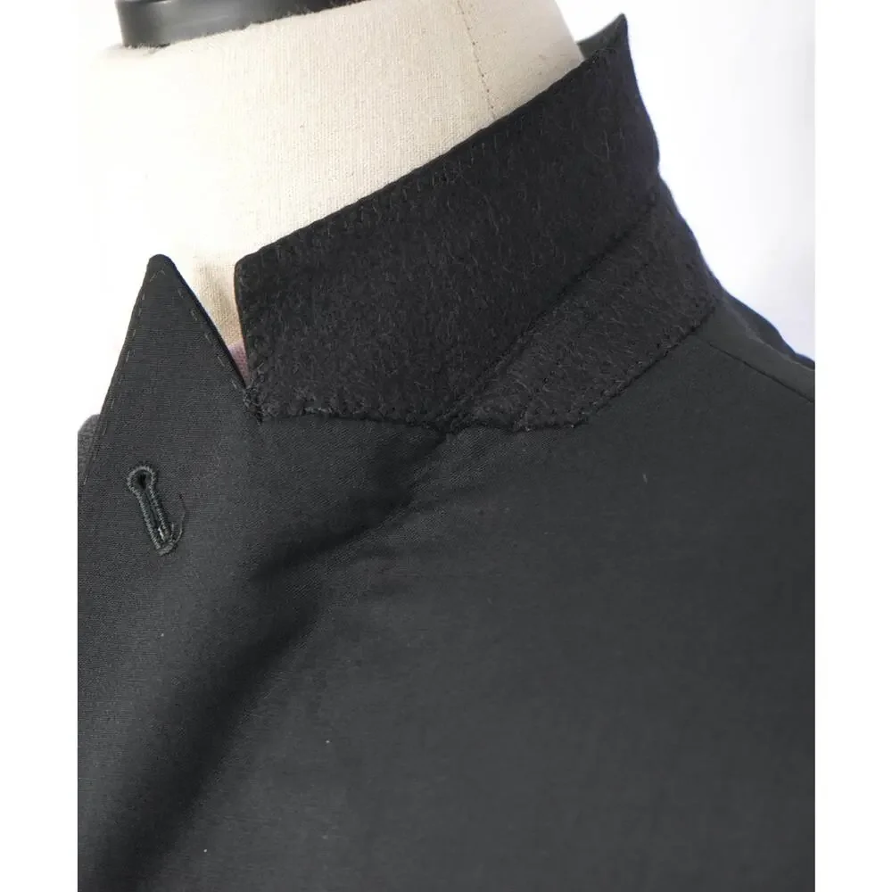 ARMANI COLLEZIONI - Black Wool Peak Lapel Blazer - 44R